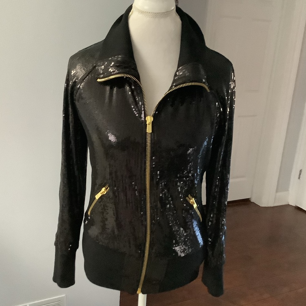 Exceptionally Beautiful Sequined Jacket Euc - image 1